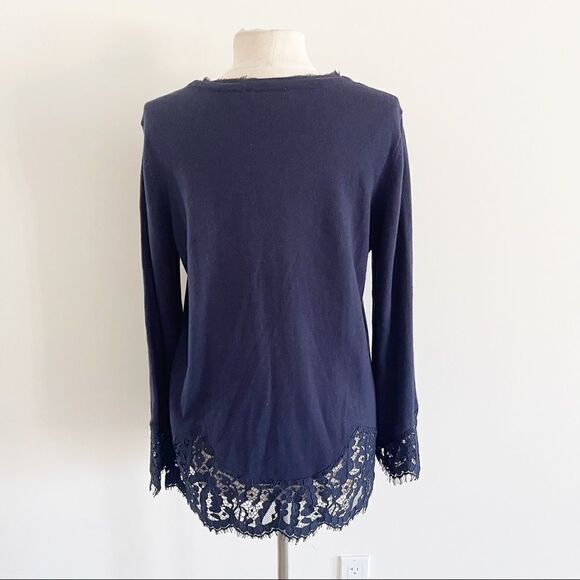 Soft Surroundings Navy Sweater Pull Over Medium - Picture 7 of 9